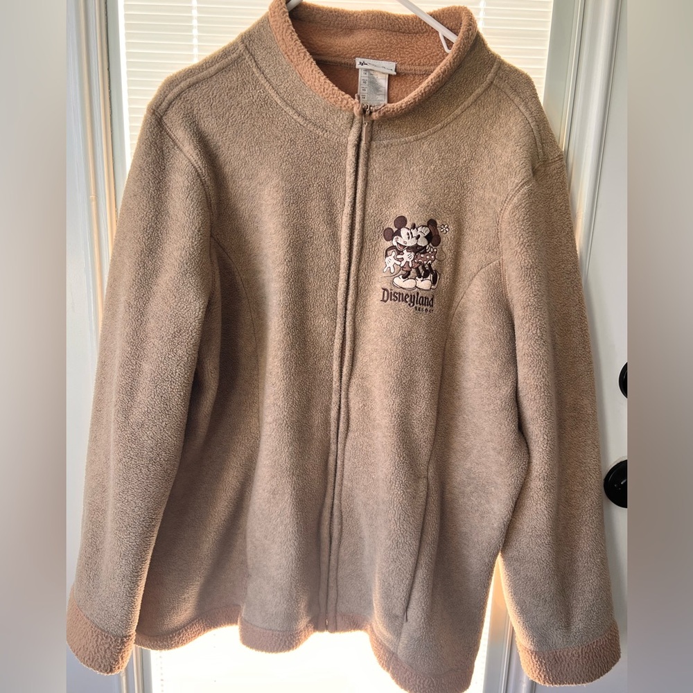 Disney Resort Mickey and Minnie Tan Fleece Jacket